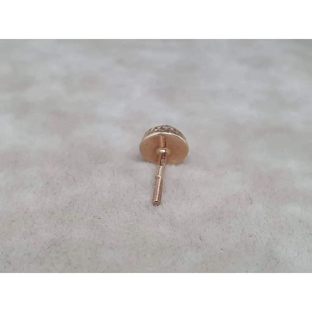 Золотая моносерьга-пуссета Favoritum с алмазной гранью. 210147_7/1_А - фото 6