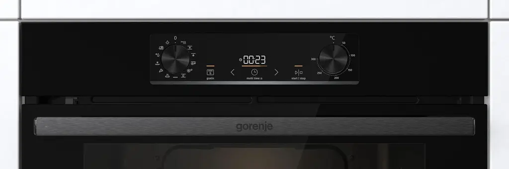 Духова шафа електрична Gorenje 77 л A+ пара дисплей піроліз чорний - фото 7