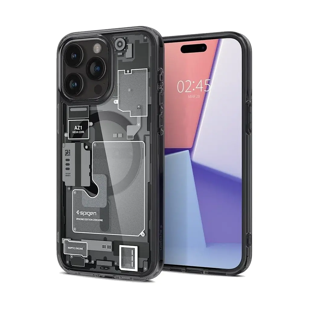 Чехол Spigen Ultra Hybrid MagSafe для iPhone 15 Pro Max Zero One (ACS06582) + защитное стекло - фото 4