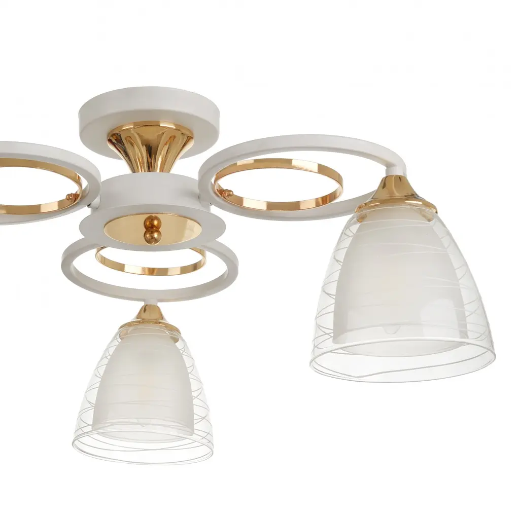 Люстра потолочная Brille в спальню E27 60W WH (LK-663C/3) - фото 2