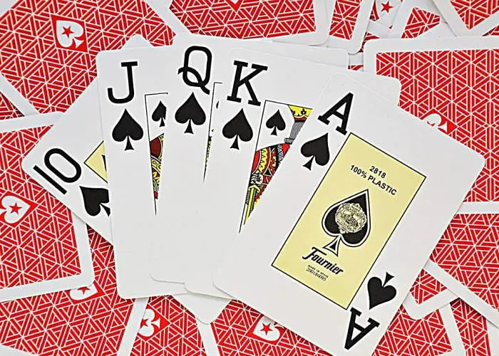 Карты игральные Fournier EPT 100% Plastic Jumbo Index (red) (10018440-1) - фото 4