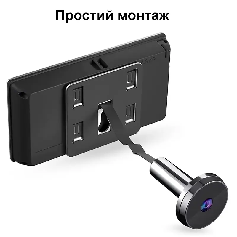 Відеовічко дверне цифрове для квартири Kivos SF515 c 3,5" дюймовим екраном, чорне - фото 6