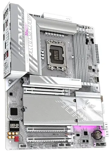 Материнская плата LGA1851, Gigabyte Z890 AORUS ELITE WIFI7, Z890, 4xDDR5, 1xPCI-E 5.0 x16, 2xPCI-E 4.0 x16, 4xSATA3, 4xM.2, ALC1220, Realtek 2.5GbE, WiFi 7, Bluetooth 5.4, HDMI/DP/Type-C, ATX - фото 3