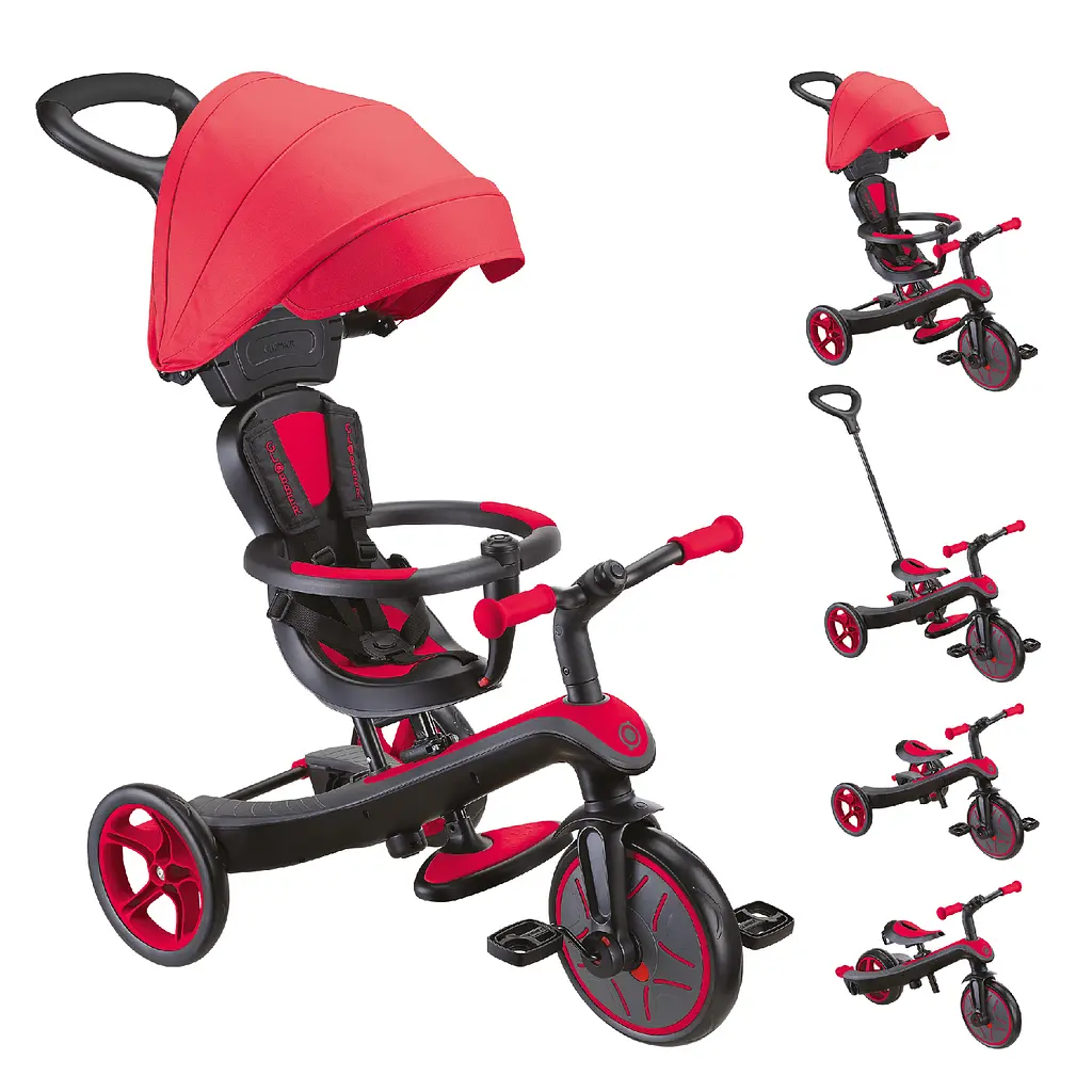 Велосипед дитячий Globber Explorer Trike 4 в 1 червона (634-102) - фото 2