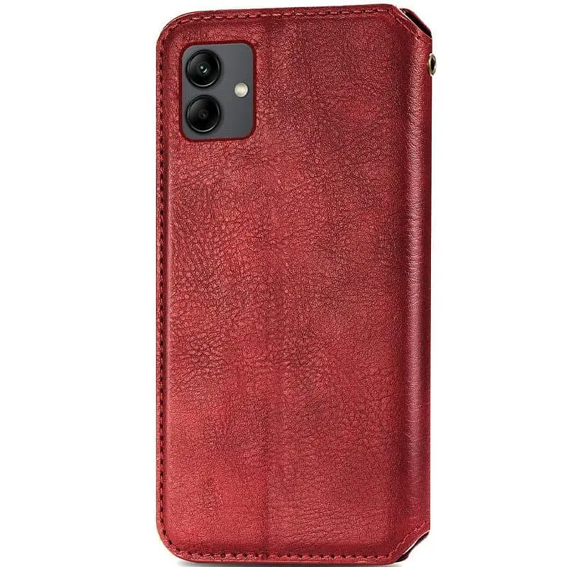 Кожаный чехол-книжка Getman Cubic (PU) для Samsung Galaxy A07 Красный - фото 4