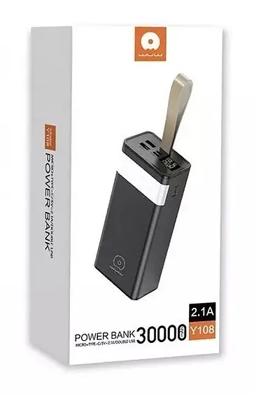 Зовнішній акумулятор 30000mAh WUW Y108 - фото 6