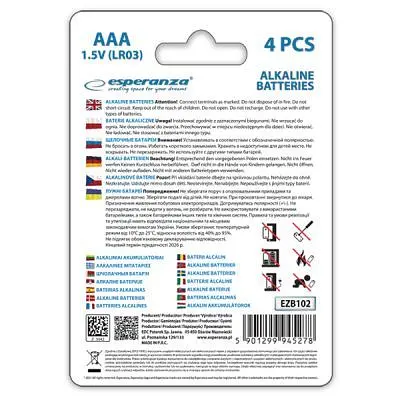 Батарейка Esperanza AAA LR03 Alkaline х 4 (EZB102) - фото 3