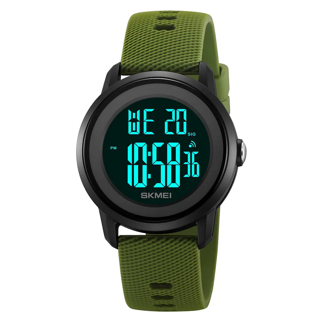 Чоловічий наручний годинник Skmei 2218 спортивний електронний цифровий Army Green, 2218AG (19158) - фото 2