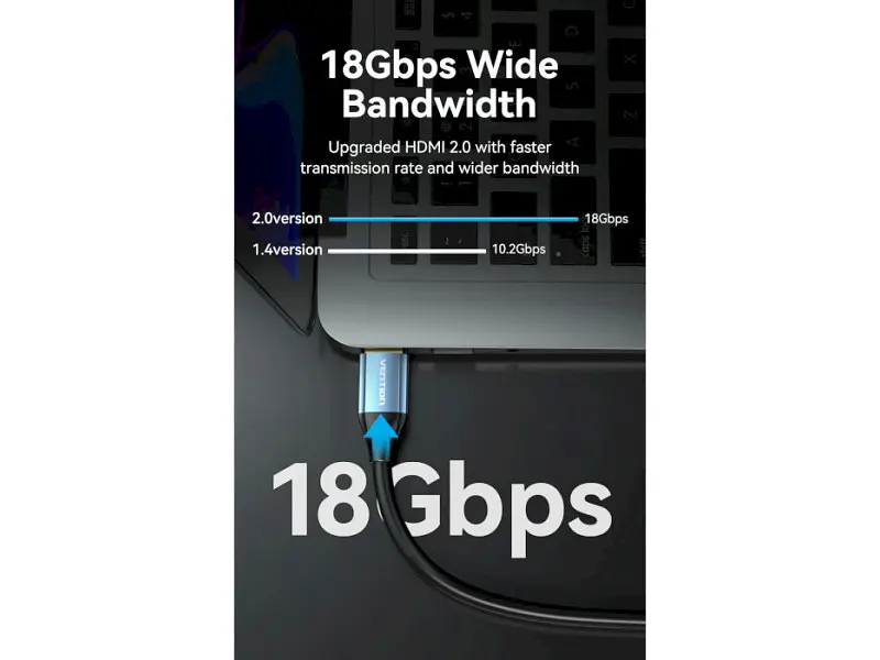Кабель Vention HDMI Male to Male 4K HD Cable HDMI v2.0 10м Blue (ALHSL) - фото 9