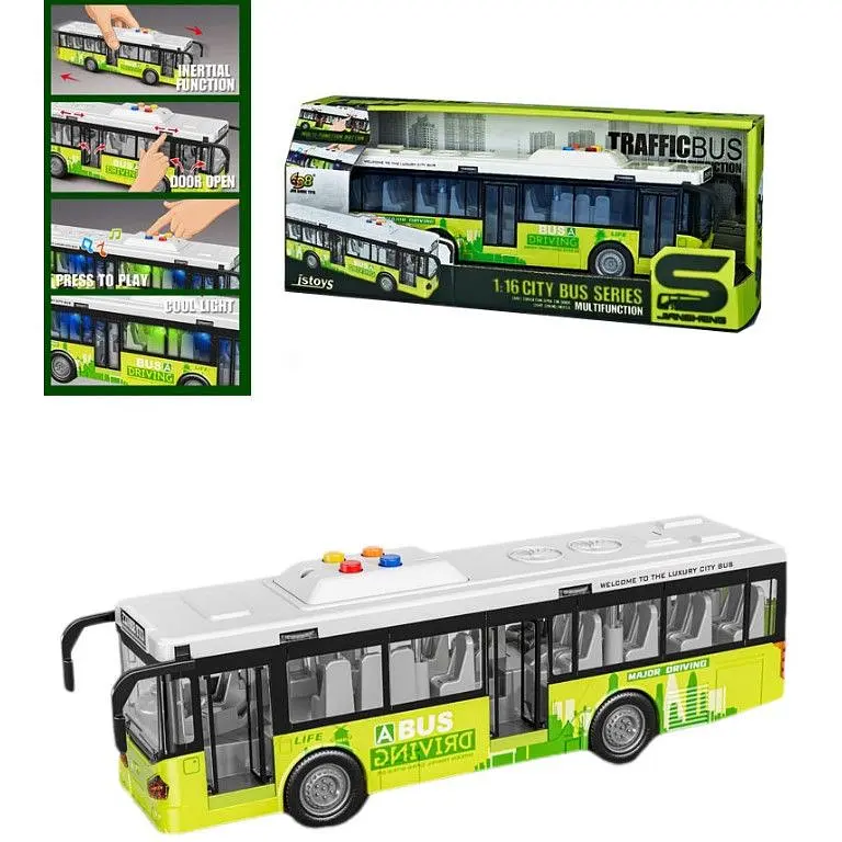Автобус міський Diy Toys інерційний зі світловими та звуковими ефектами (CJ-4008557)