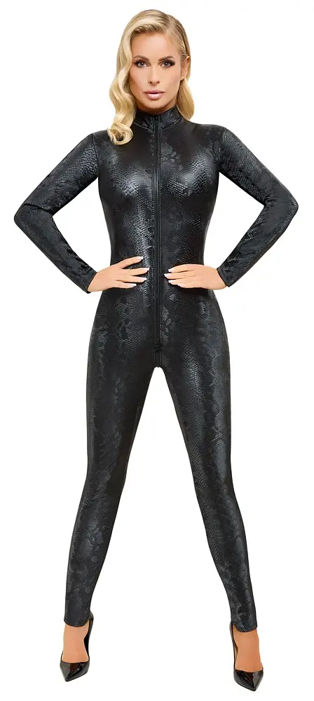 Комбінезон - Cottelli Collection Jumpsuit Snake Black S - фото 3