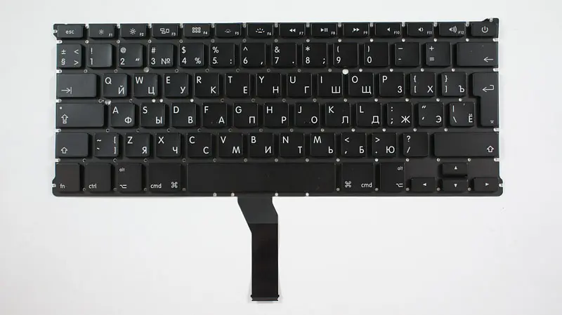 Клавіатура для ноутбука APPLE (MacBook Air: A1369, A1466 (2011-2017)) rus, black, BIG Enter - фото 2