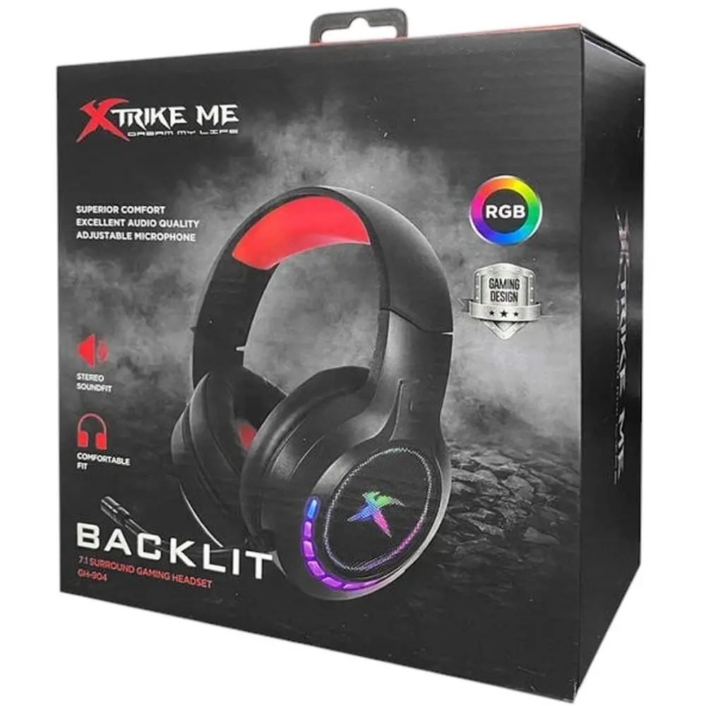 Наушники игровые с микрофоном Xtrike Me GH-904 USB RGB (GH-904) - фото 6