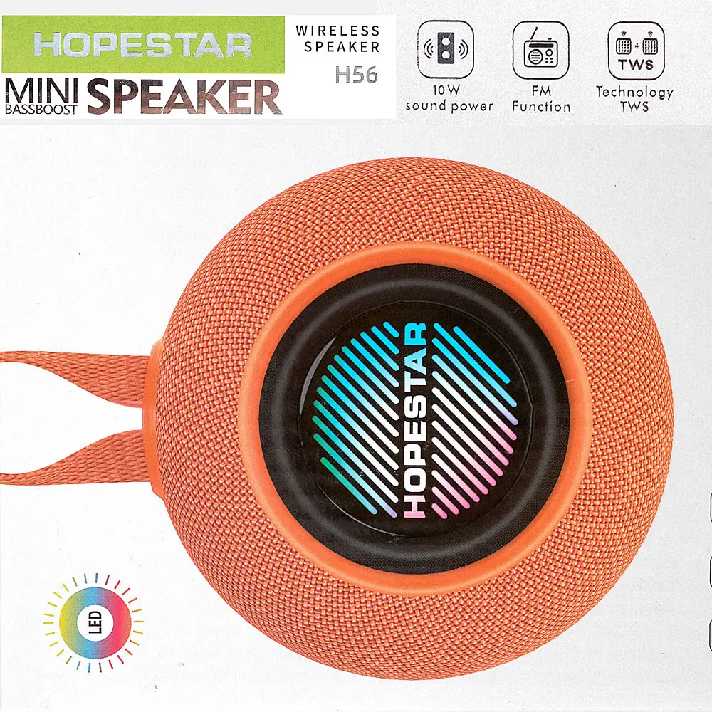 Портативна Bluetooth-колонка Hopestar H56 Помаранчевий - фото 2