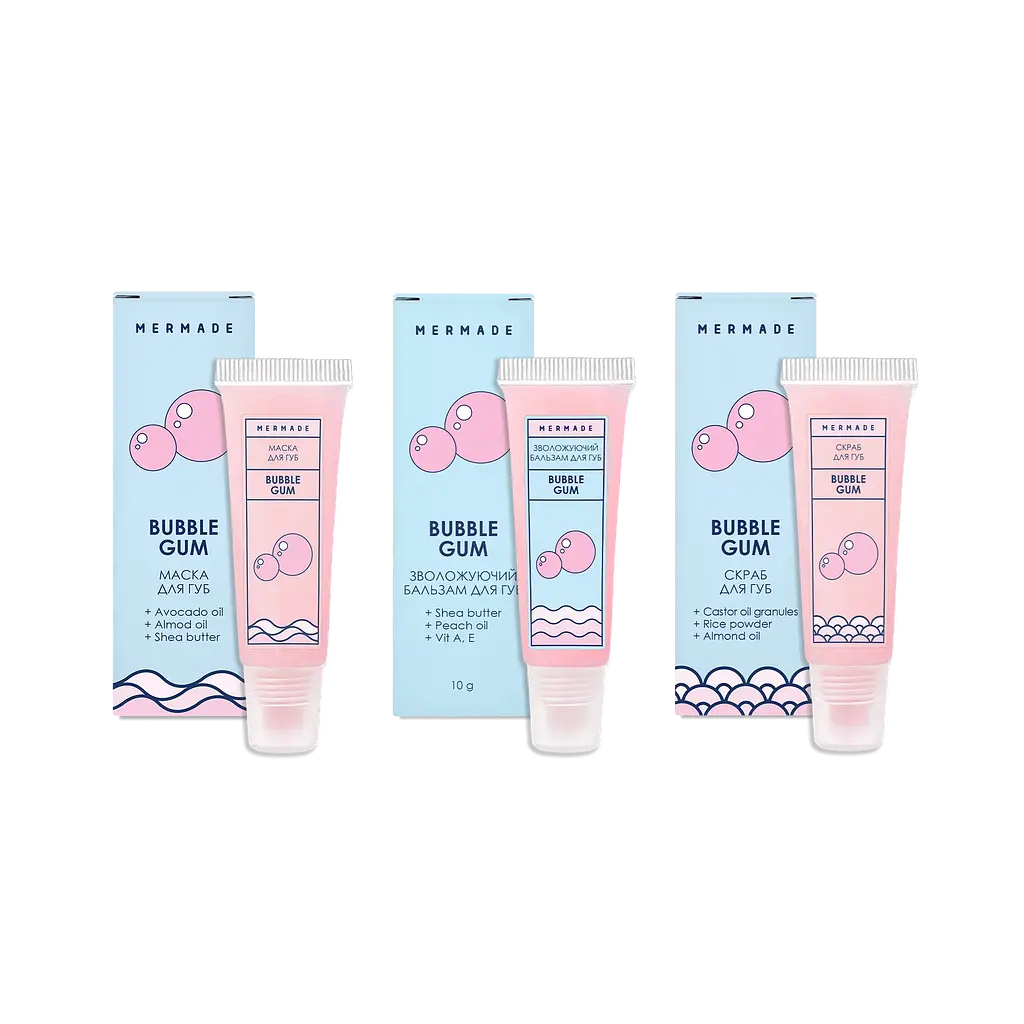 Набір для догляду за губами Mermade Bubble gum Lip Care Set - фото 3