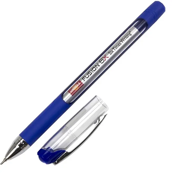 Ручка кулькова 0,7мм 10км UX-10 000-02 Unimax Top Tek Fusion синя (644216952106) - фото 4