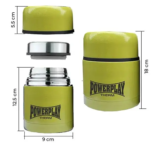 Термос харчовий PowerPlay 9003 Жовтий 500 мл (PP_9003_500ml_Yellow) - фото 6
