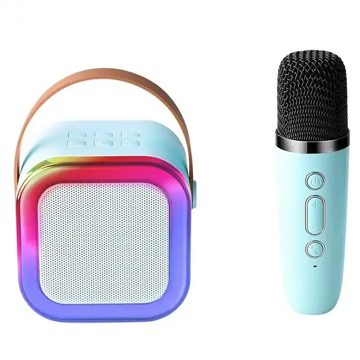 Блютуз колонка з караоке мікрофоном і RGB підсвічуванням Winso K12 10W Bluetooth - фото 3