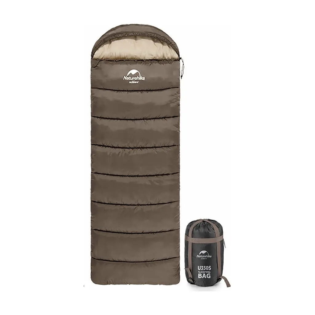 Спальний мішок Naturehike U350 NH20MSD07 Hollow Cotton Right Brown (6927595767221-R)