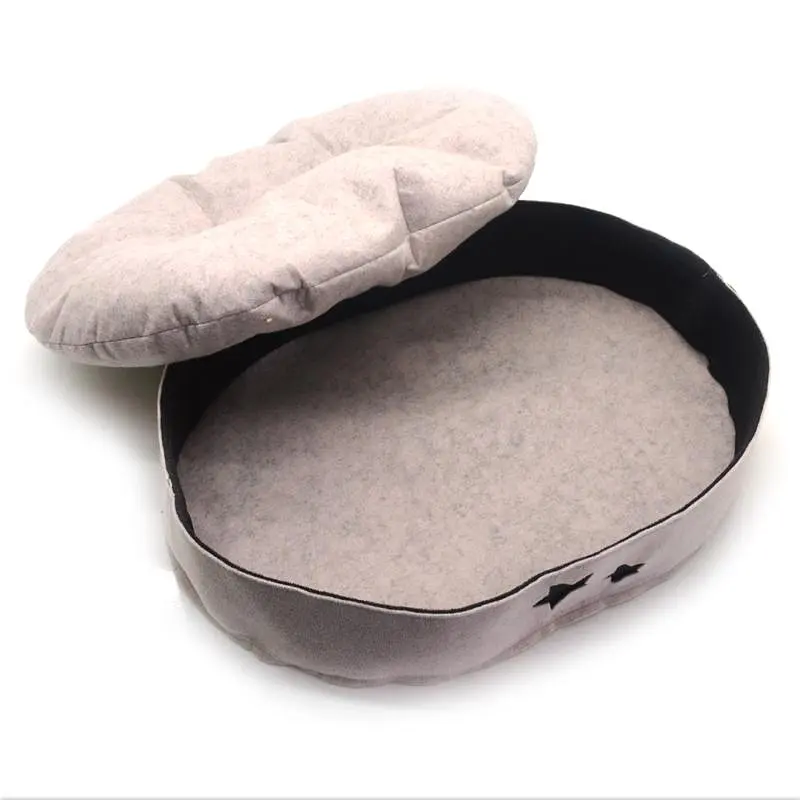 Лежак для котів та собак Zoo-hunt із фетру Зірочка бежевий №3 40х50х11 см - фото 3