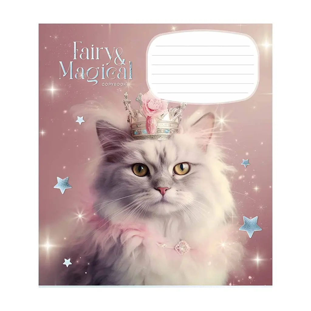 Зошит Школярик Fairy cats 18 аркушів клітинка (018-3316K), в асортименті - фото 4