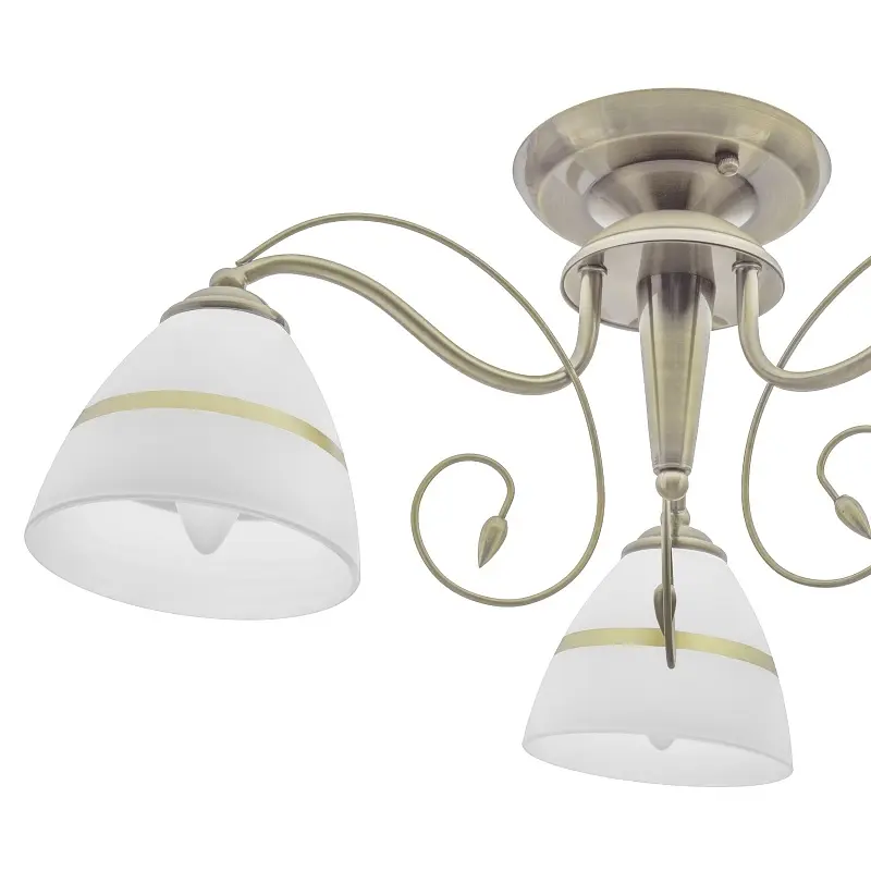 Люстра потолочная Brille классическая в зал E27 60W BZ (LK-598C/3) - фото 2