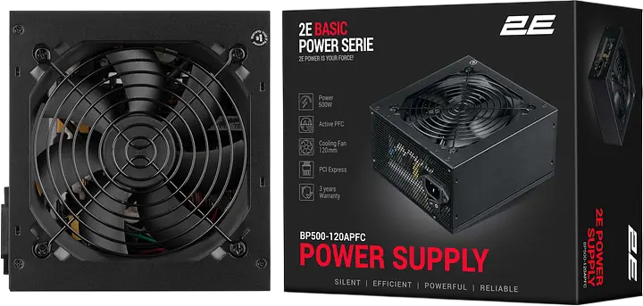 Блок живлення 2E Basic Power 500W (2E-BP500-120APFC)