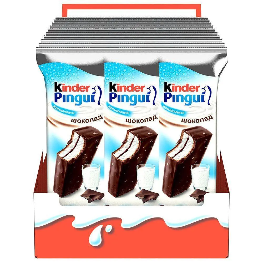 Упаковка бісквітів Kinder Pingui 30 шт * 30 г