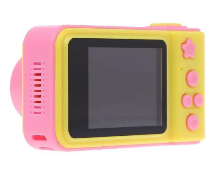 Дитячий цифровий фотоапарат Smart Kids Camera V7 жовто-рожевий - фото 2