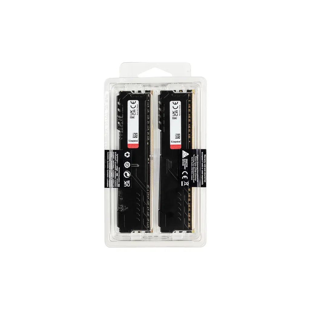 Модуль пам'яті для комп'ютера DDR4 16GB (2x8GB) 3600 MHz Fury Beast Black Kingston Fury (ex.HyperX) (KF436C17BBK2/16) - фото 6