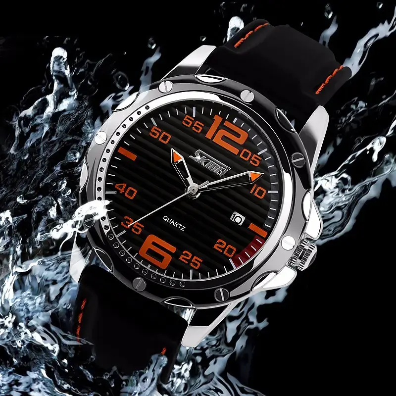 Чоловічий наручний годинник Skmei Robby Steel 0992S (Чорний) - фото 2