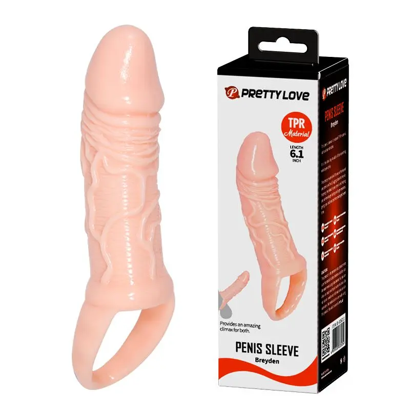 Насадка на пеніс Pretty Love Breyden Penis Sleeve Flesh - фото 8