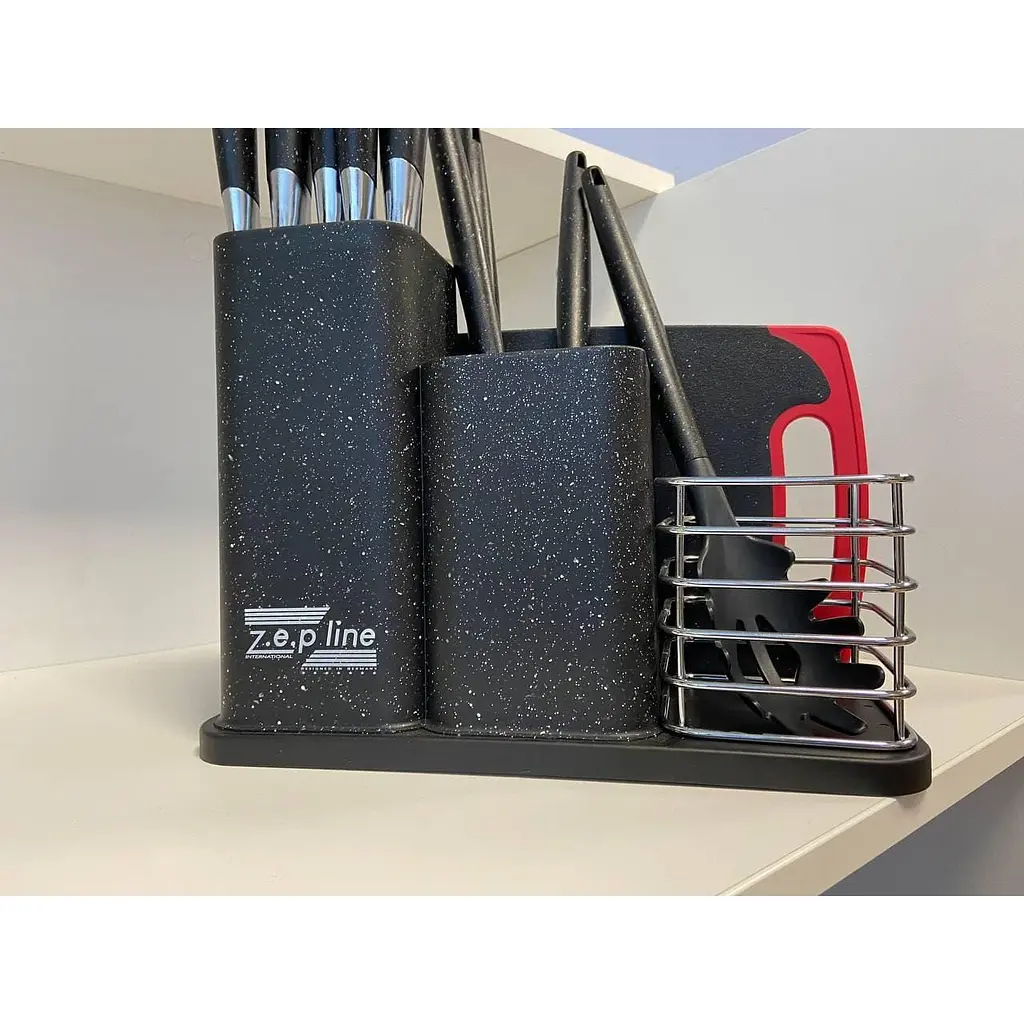 Набір кухонних ножів та приладдя Zepline ZP-067 з антипригарним покриттям 19 предметів (42825-ZP-067_1287) - фото 8