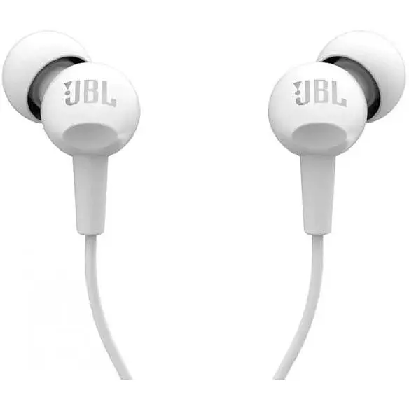 Навушники провідні JBL C100SI білі з мікрофоном - фото 4