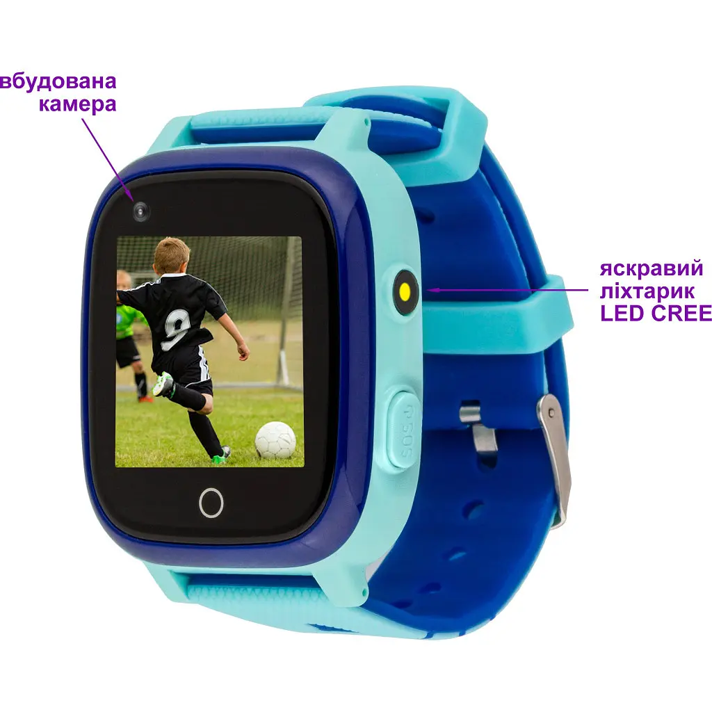 Смарт-часы Amigo GO005 4G WIFI Kids waterproof Thermometer Blue (747017) - фото 2