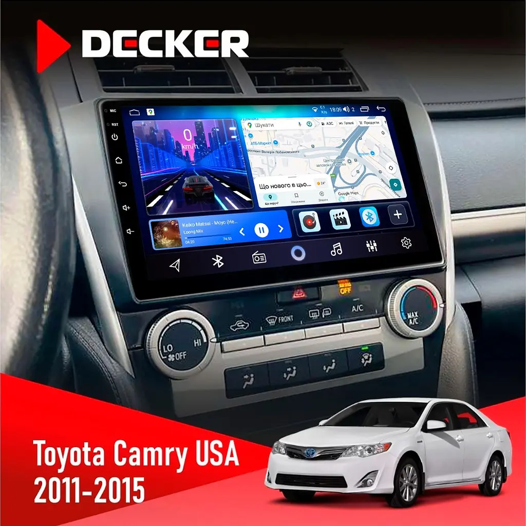 Штатна магнітола Toyota Camry 2011-2015 USA Decker D10-006 4x64, 4G Decker (НФ-00009534)