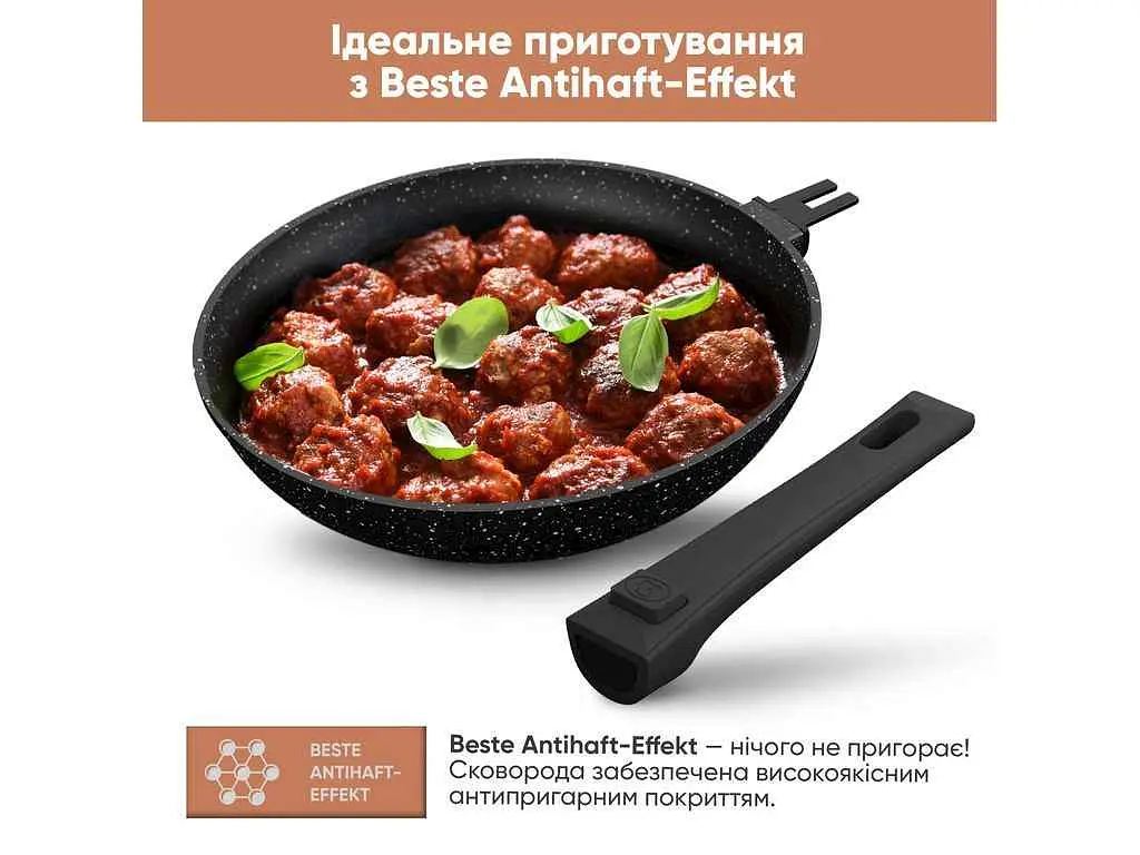 Набір сковорідок Krauff з антипригарним покриттям 2 шт (24 см, 28 см) 25-305-084 - фото 4