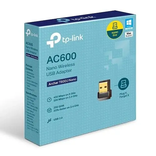 Сетевой адаптер USB Archer T600U Nano, Black TP-Link teh0024097 - фото 2