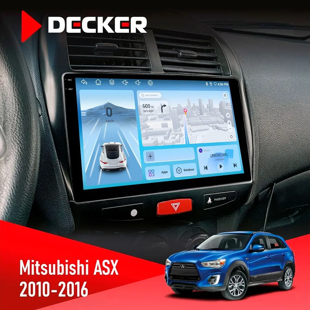 Штатна магнітола Mitsubishi ASX 2010-2016 Decker D10-010 6x128, DSP, 4G, 2K Decker (НФ-00009338)