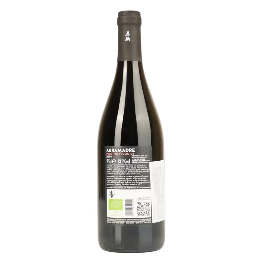 Вино Auramadre Primitivo Puglia Biologico IGT, червоне, сухе, 0,75 л - фото 4