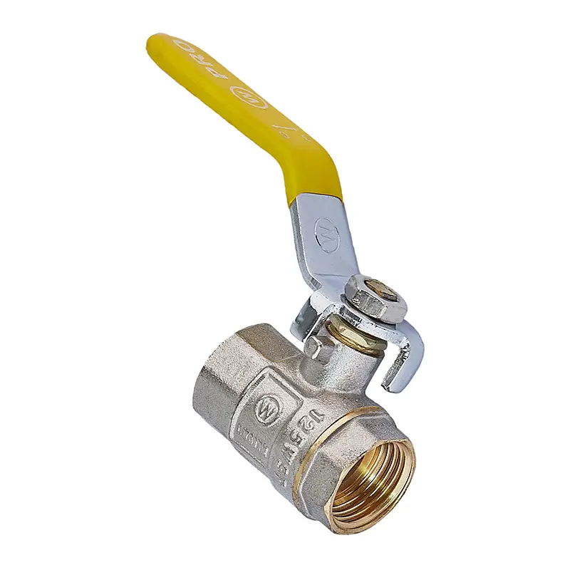 Кран кульовий Waterpro WP602-15FFL-Y - 1/2" Ffl Ггв Yellow, ручка "важіль" жовта WP2929 - фото 2