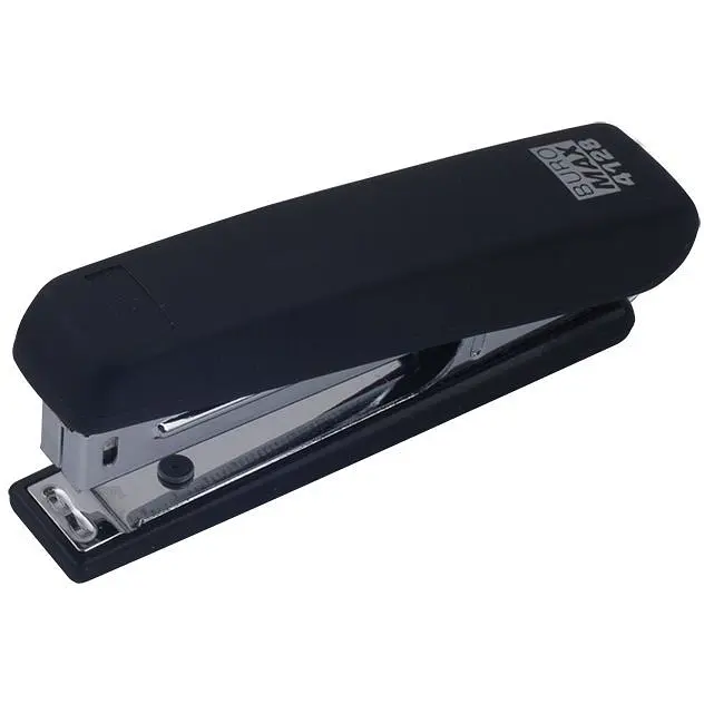 Степлер Buromax Rubber Touch пластиковий №10, 12 аркушів чорний (BM.4128-01) - фото 3