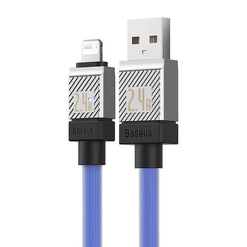 Кабель Baseus CoolPlay Series Fast Charging Cable USB to Lightning 2.4A 2m CAKW000503 Blue - фото 2