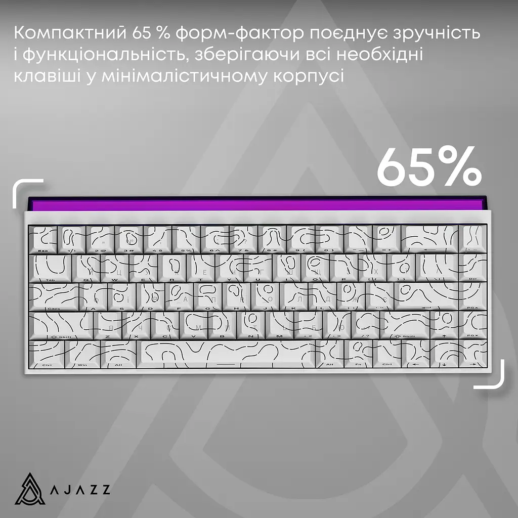 Клавиатура Ajazz NK68 Red Switch White USB-C (NK68-RSW) - фото 9
