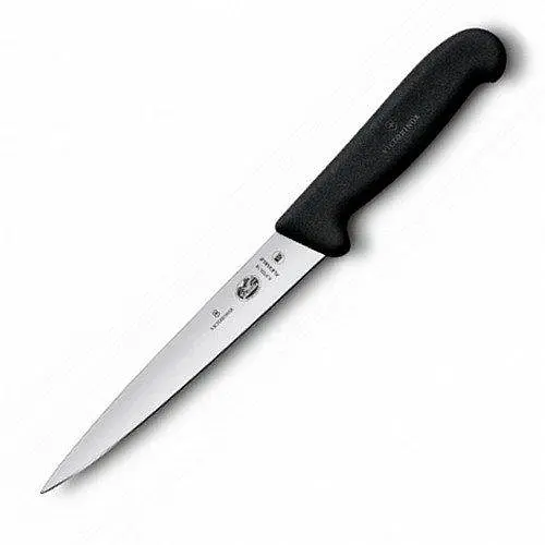 Кухонний ніж Victorinox Fibrox Filleting Flex лезо 18см філейний з чорн. ручкою