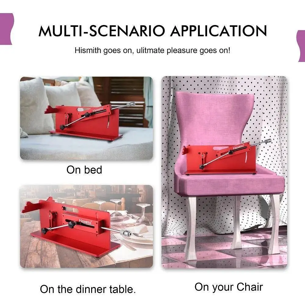 Смарт секс-машина Hismith Table Top 2.0 Pro APP Red настільна - фото 9