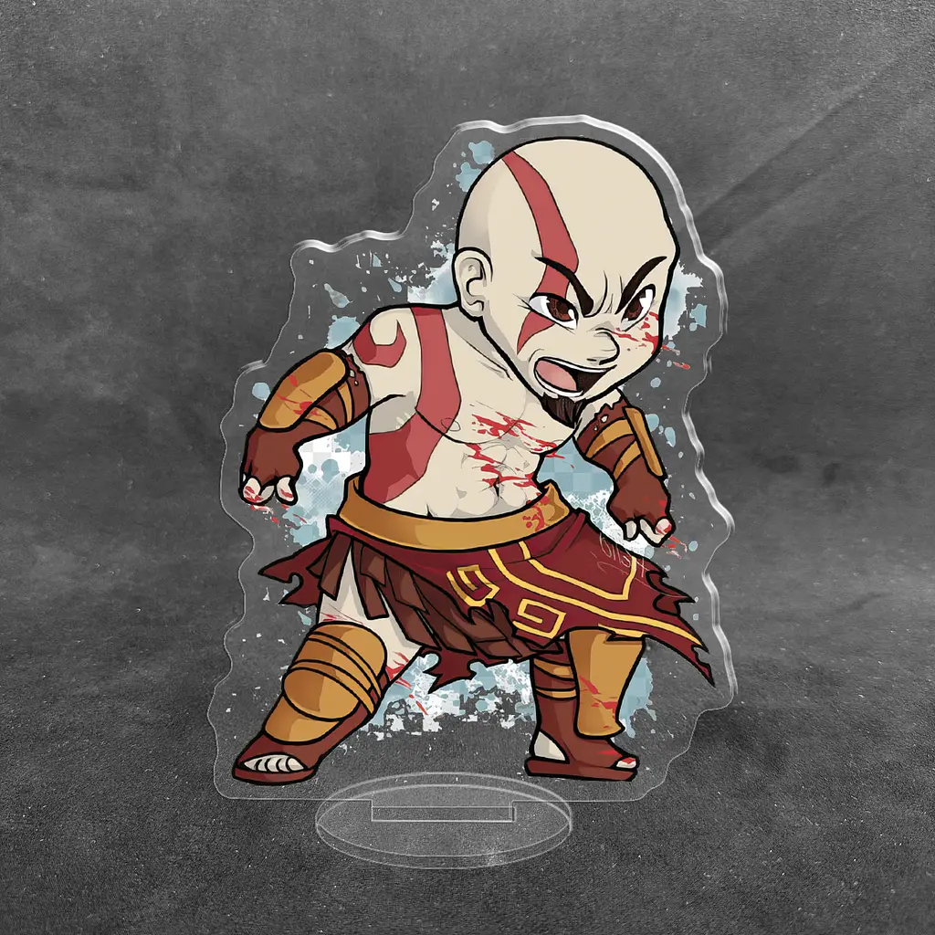 Акрилова колекційна фігурка Чібі Chibi God of War Кратос 10 см - фото 2
