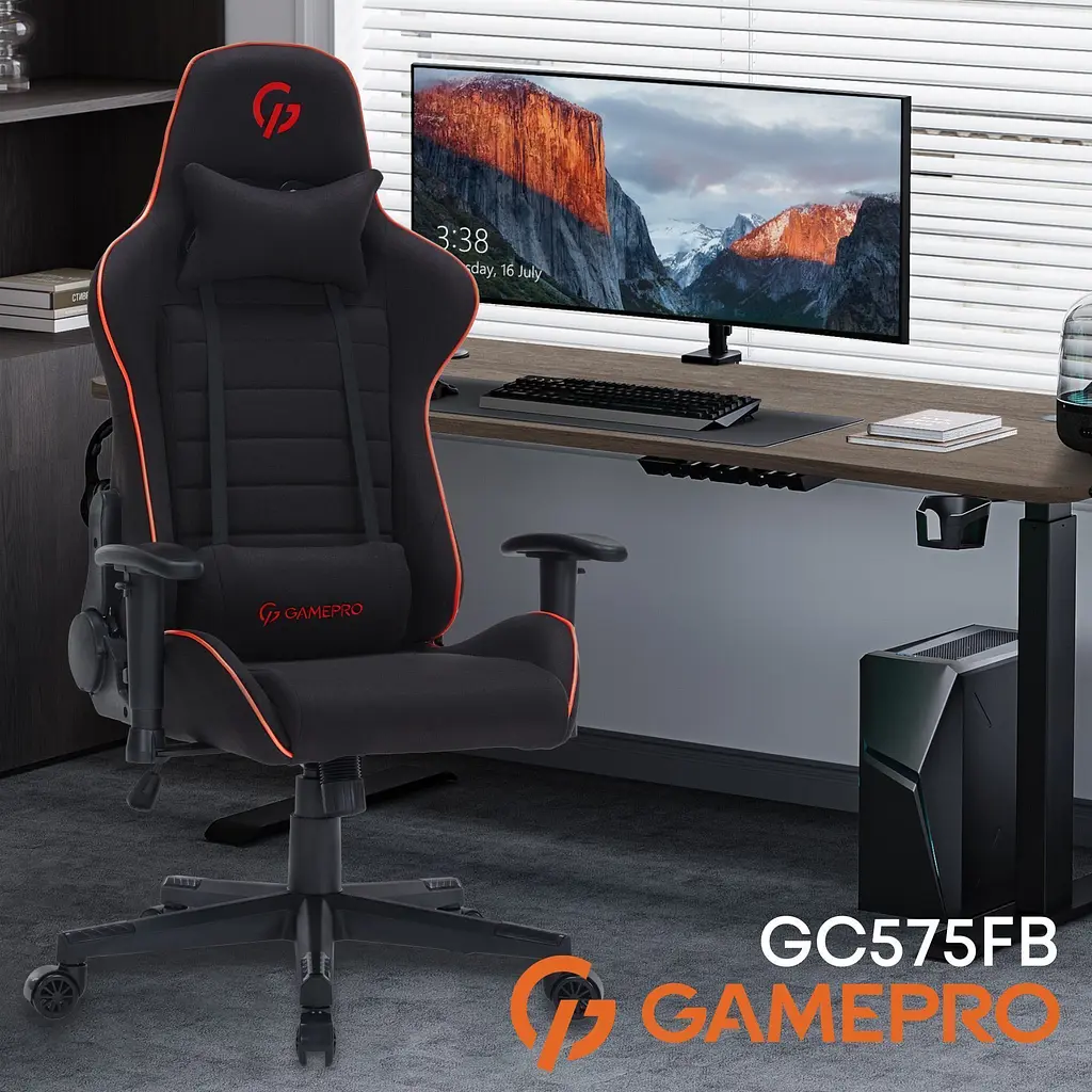 Геймерське крісло GamePro GC575FB Fabric Black&Red [163692] - фото 12