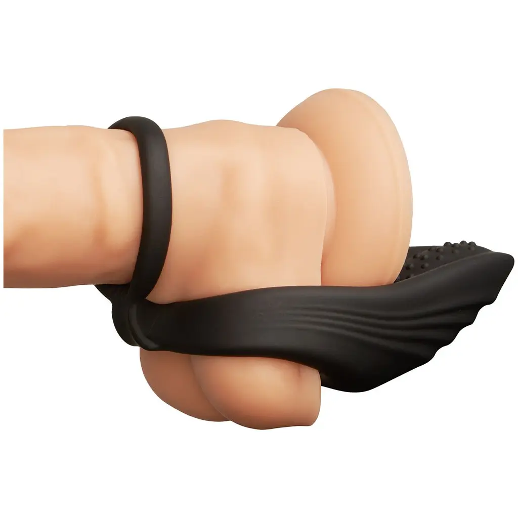 Подвійне віброкільце Nexus Enhance Vibrating Cock and Ball Ring, 10х3.25 см (чорний) - фото 6