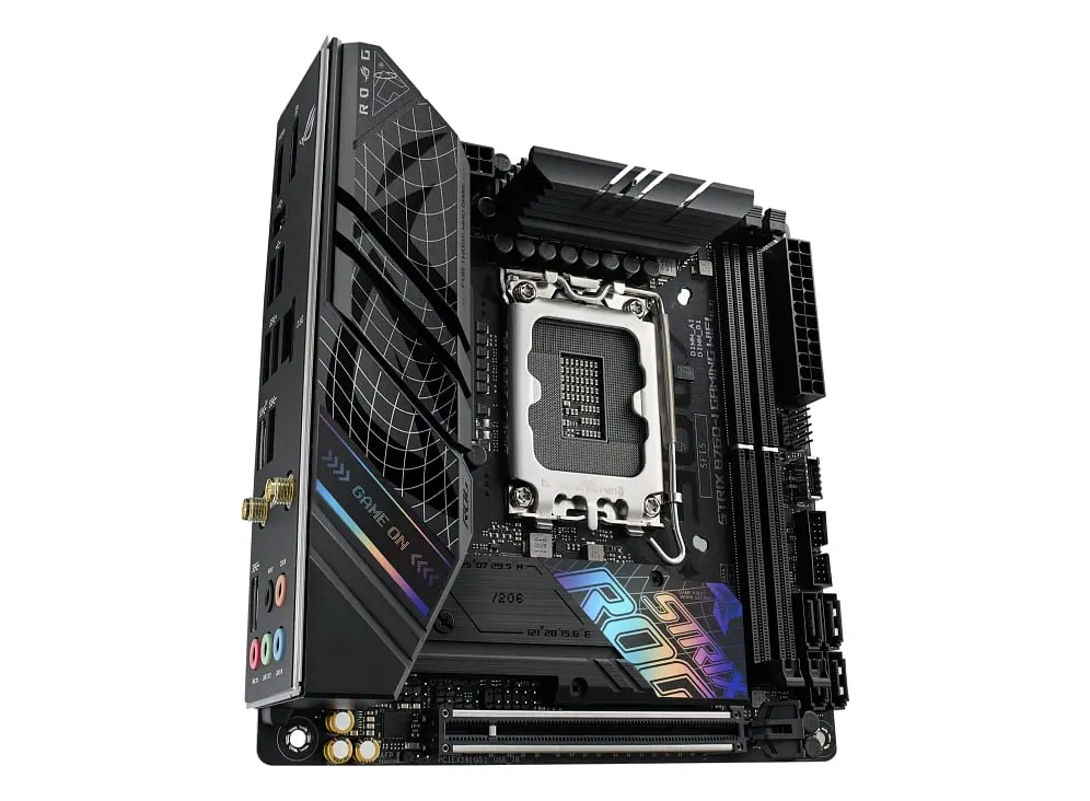 Материнская плата Asus ROG STRIX B760-I GAMING WIFI s1700 B760 2xDDR5 M.2 HDMI DP Wi-Fi BT mITX - фото 4